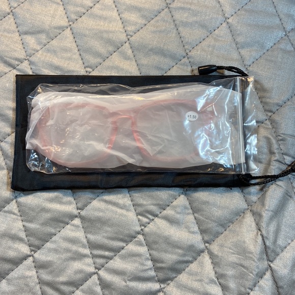 Blue Blocking +1.50 Reading Glasses. New.Flexible Temple. Clear Pink. - Picture 5 of 10
